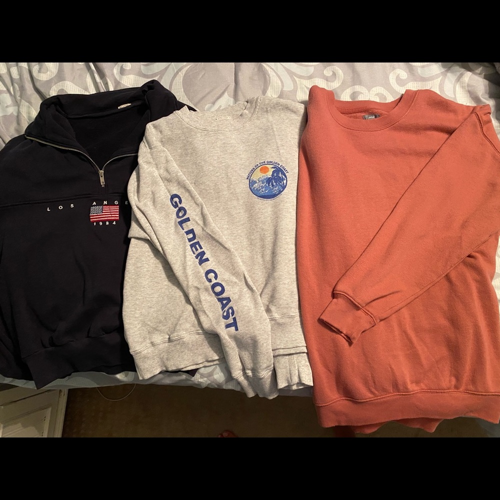 Three Pacsun/ John Galt sweatshirts + long sleeve